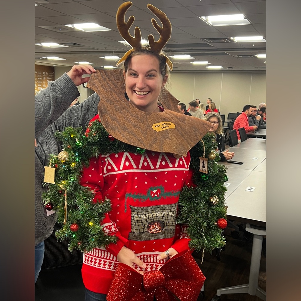 Award winning ugly Christmas sweater!